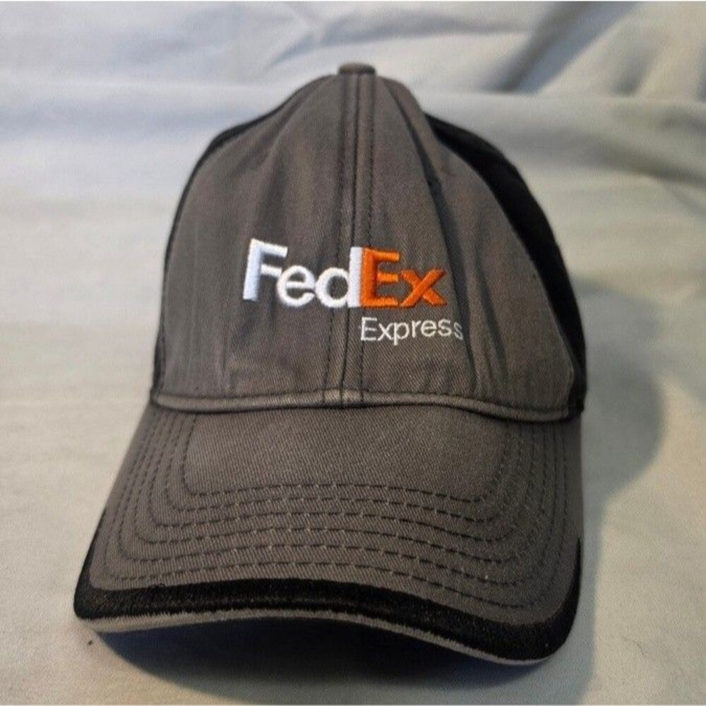 FedEx Express Men's Regular Baseball Cap Embroidered Logo Gray